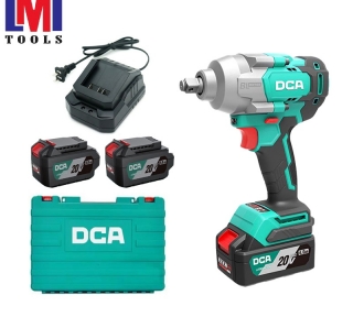 Máy Siết Bu Lông Không Chổi Than Dùng Pin 20V DCA ADPB698H2K (2 Pin 6.0Ah & Sạc)