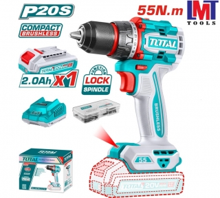 Máy khoan không chổi than dùng pin Lithium-ion 20V Total TDLI205582