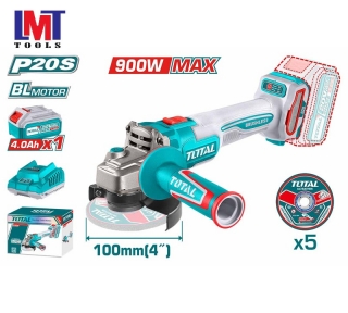 Máy mài góc không chổi than dùng pin 20V Total TAGLI261021