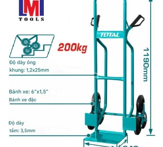 Xe đẩy hàng bằng tay 200kg Total THTHT20461