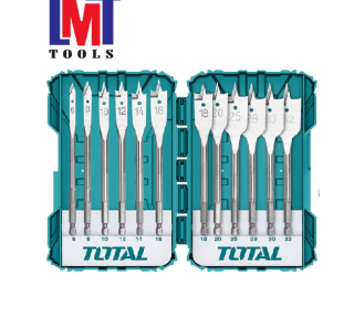 Bộ mũi khoan gỗ đầu dẹp 12 chi tiết Total TACSDL1201 6-30mm