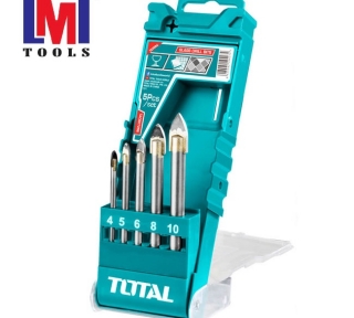 Bộ mũi khoan kiếng (kính) 5 chi tiết Total TACSD7256 4-10mm