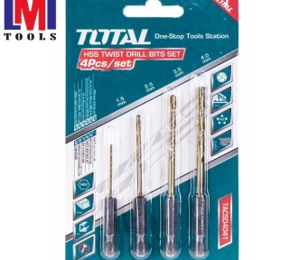 Bộ mũi khoan kim loại đuôi lục giác 4 chi tiết Total TACSD4041