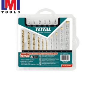 Bộ mũi khoan đa năng và bắt vít 16 chi tiết Total TACSD3165