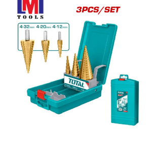 Bộ mũi khoan chóp nón (bậc thang) 3 chi tiết 4-32mm Total TACSD2031