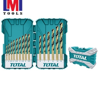 Bộ mũi khoan sắt HSS 15 chi tiết 1-12mm Total TACSDL51501