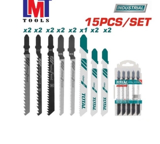 Bộ 15 lưỡi cưa lọng nhôm, gỗ và kim loại Total TAC1501 Bộ 15 lưỡi cưa lọng nhôm, gỗ và kim loại Total TAC1501