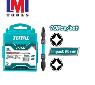 Bộ mũi bắt vít 2 đầu PH2x65mm có từ Total TACIM16PH233