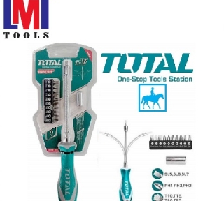 Bộ 12 tua vít thay đổi trục linh hoạt Total THT250FL1206