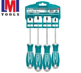 Bộ 4 tua vít dẹp & bake Total THT250604