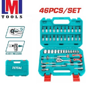 Bộ 46 đầu tuýp 1/4 inch Total THT141462 
