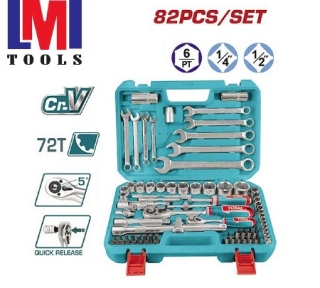 Bộ 82 đầu tuýp 1/4 inch &1/2 inch Total THT421802