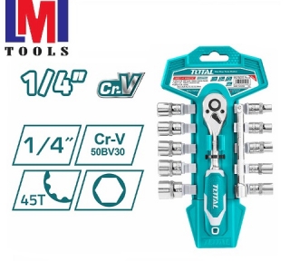 Bộ 12 shocket 1/4 inch Total THT14114126