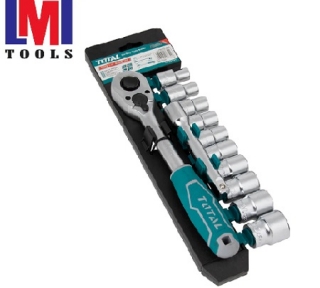 Bộ 12 cái socket (1/2 inch) & cần 2 chiều Total THT141121