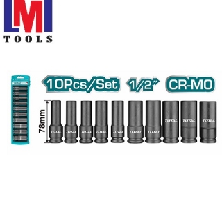 Bộ 10 đầu tuýp Deep Impact DR 1/2 inch Total THKISD12102L