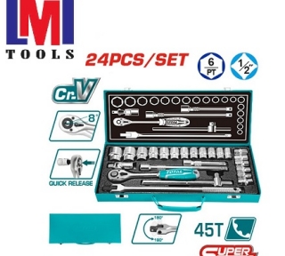 Bộ 24 cái đầu tuýp 1/2inch Total THT121242