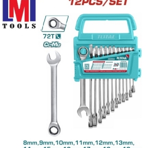 Bộ 12 cờ lê vòng miệng xoay chiều Total THT102RK0126