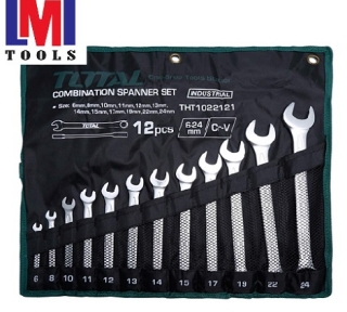 Bộ 12 cờ lê vòng miệng 6-24mm Total THT1022121