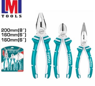 Bộ 3 kềm cắt, kềm răng và kềm mỏ dài Total THT1K0301