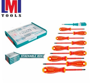 Bộ 10 công cụ cầm tay cách điện Total THKTV02S101