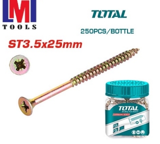 Bộ 250 vít bắt gỗ ST3.5x25mm Total WJBS3502511 Bộ 250 vít bắt gỗ ST3.5x25mm Total WJBS3502511