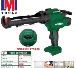 Máy bắn keo dùng pin 21V Dekton M21-MBK01PRO 