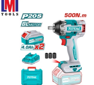 Máy siết buloong không chổi than dùng pin Lithium-Ion 20V (không kèm pin & sạc) Total TIWLI20451 Máy siết buloong không chổi than dùng pin Lithium-Ion 20V (không kèm pin & sạc) Total TIWLI20451