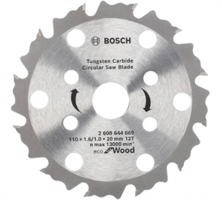 Lưỡi cưa gỗ CoolTeq 110x1.6/1.0x20mm T12 - MỚI 2608644669
