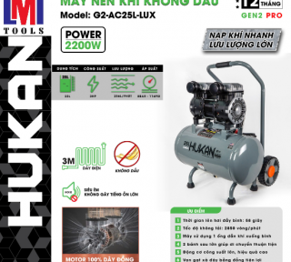 MÁY NÉN KHÍ KHÔNG DẦU (GEN2 PRO) HUKAN G2-AC25L-LUX