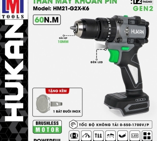 THÂN MÁY KHOAN PIN 3 CHỨC NĂNG 10MM HUKAN BODY HM21-G2C-K6