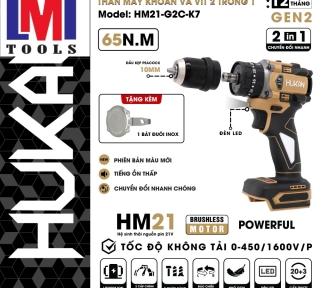 THÂN MÁY KHOAN 10MM 2 IN1 (KHOAN VÀ VÍT) HUKAN BODY HM21-G2C-K7