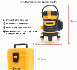 MÁY CÂN BẰNG LASER 5 LINE (KHÔNG KÈM CHÂN) HUKAN T22