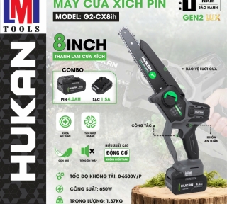 MÁY CƯA XÍCH PIN 8INCH (GEN 2 LUX) HUKAN G2-CX8ih