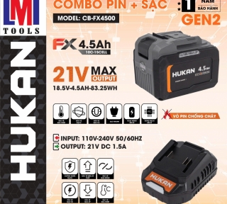 COMBO PIN FX4500 + SẠC 1.5AH (GEN 2) HUKAN CB-FX4500