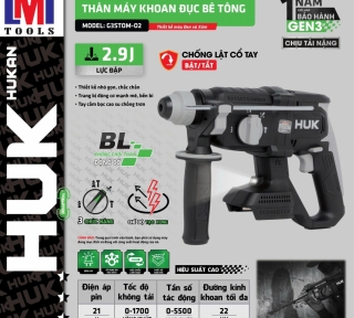 THÂN MÁY KHOAN BÊ TÔNG PIN 3 CHỨC NĂNG (GEN 3) HUKAN BODY G3STOM-O2