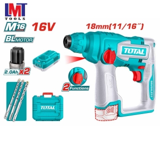 Máy khoan bê tông không chổi than dùng pin 16V Total TRHLI16168