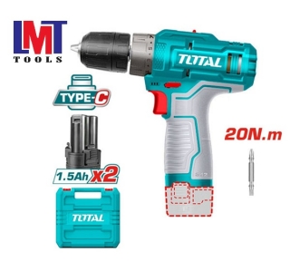 Máy khoan pin Lithium-ion 12V Total TDLI12202 (Không kèm sạc) Total TDLI12202