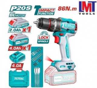 Máy khoan búa không chổi than dùng pin 20V Total TIDLI20868 