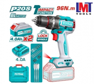 Máy khoan búa không chổi than dùng pin 20V Total TIDLI20968