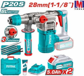 Máy khoan bê tông không chổi than dùng pin 20V Total TRHLI202885