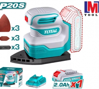 Máy chà nhám dùng pin 20V Total TPSLI20141 (1 Pin 2.0Ah, 1 Sạc) Máy chà nhám dùng pin 20V Total TPSLI20141 (1 Pin 2.0Ah, 1 Sạc)