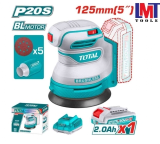 Máy chà nhám tròn không chổi than dùng pin 20V Total TROSLI20021 Máy chà nhám tròn không chổi than dùng pin 20V Total TROSLI20021