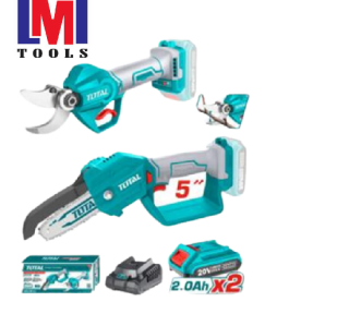 Bộ combo 2 máy cắt cành TSSLI20308 và máy cưa xích mini dùng pin 20V TGSLI2058 Total TOSLI23012 Bộ combo 2 máy cắt cành TSSLI20308 và máy cưa xích mini dùng pin 20V TGSLI2058 Total TOSLI23012