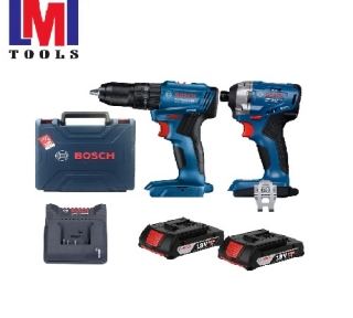 Combo máy khoan và máy vặn vít 18V Bosch GDR18V-215 & GSB185-LI (06019N20K4)