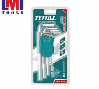 Bộ lục giác đầu bằng 9 chi tiết hệ mét Total THT106191 1.5-10mm