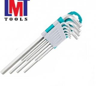 Bộ lục giác đầu bằng dài 9 chi tiết hệ mét Total THT106192 1.5-10mm Bộ lục giác đầu bằng dài 9 chi tiết hệ mét Total THT106192 1.5-10mm