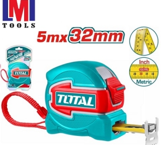 Thước cuộn thép nền vàng 5mx32mm Total TMT80532 