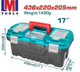 Hộp nhựa đựng công cụ 17 inch khóa kim loại TPBX0172