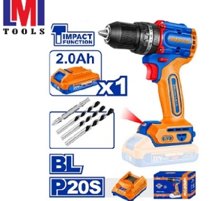 Máy khoan búa không chổi than dùng pin 20V Wadfow WCDP5282 