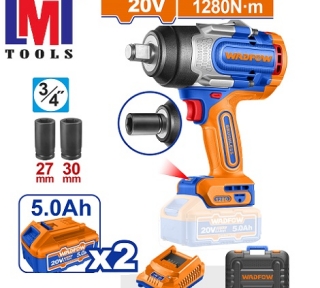 Máy vặn bu lông dùng pin 20V-1280Nm  Wadfow WCD1B128 